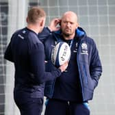 Scotland head coach Gregor Townsend and stand-off Finn Russell.