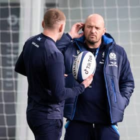 Scotland head coach Gregor Townsend and stand-off Finn Russell.