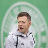 Callum McGregor trains for Celtic ahead of Saturday's league match at home to Kilmarnock.
