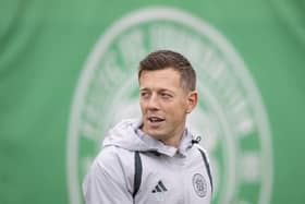 Callum McGregor trains for Celtic ahead of Saturday's league match at home to Kilmarnock.