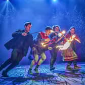 Domonic Ramsden, Keir Oglivy (Boy), Aimee McGolderick and Millie Hikasa (Lettie) in The Ocean at the End of the Lane PIC: Brinkhoff-Moegenburg