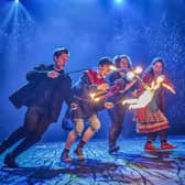 Domonic Ramsden, Keir Oglivy (Boy), Aimee McGolderick and Millie Hikasa (Lettie) in The Ocean at the End of the Lane PIC: Brinkhoff-Moegenburg