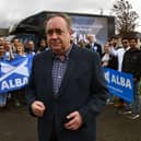 The late Alex Salmond with Alba Party supporters in Falkirk.