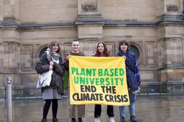 The student-led Plant-Based University of Edinburgh campaign group.