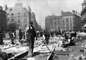 Long before the Trams to Newhaven project, construction workers installed the original tram lines on Leith Walk in 1904.