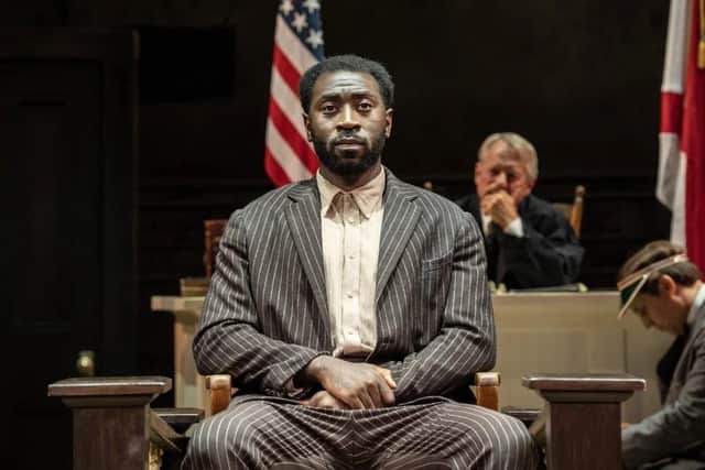 Aaron Shosanya as (Tom Robinson) in To Kill A Mockingbird (photo: Johan Persson)