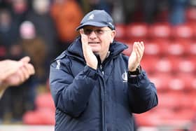 Falkirk manager John McGlynn could be lifting the League One title on Saturday. Pic: Michael Gillen