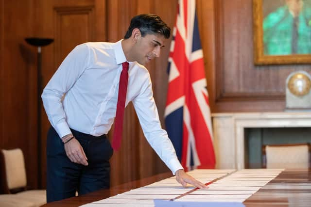 Chancellor Rishi Sunak preparing for the Spring Statement. Picture: Simon Walker / HM Treasury