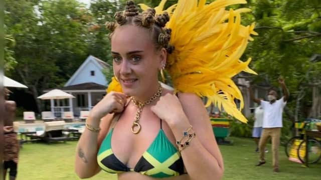 The singer divided opinion on whether her outfit was 'appropriation' or 'appreciation' (Photo: Instagram/@adele)