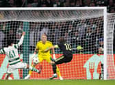 Real Madrid’s Luka Modric nets with a sublime finish in the 3-0 win over Celtic in a week that witnessed Scotland's European representatives concede 11 goals without reply as a result of heavy subsequent defeats for Rangers and Hearts. (Photo by Craig Williamson / SNS Group)