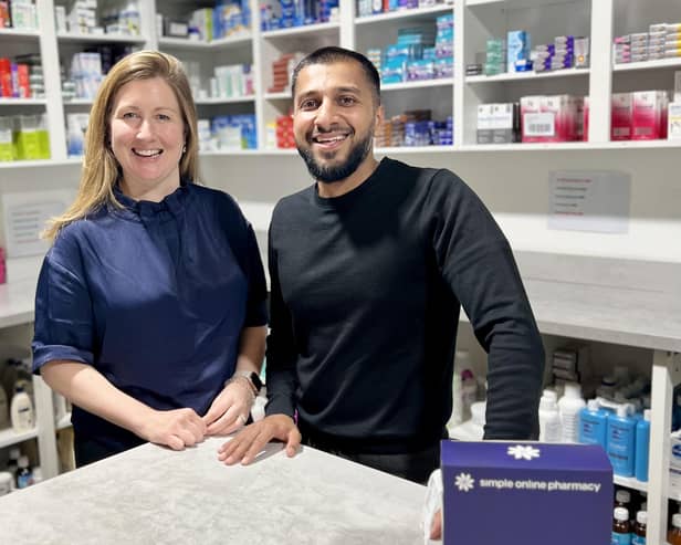 Mohammed with Rebecca Moore, a former Skyscanner and TravelNest senior executive who joined the healthcare business as chief operating officer in 2022. Picture: contributed.