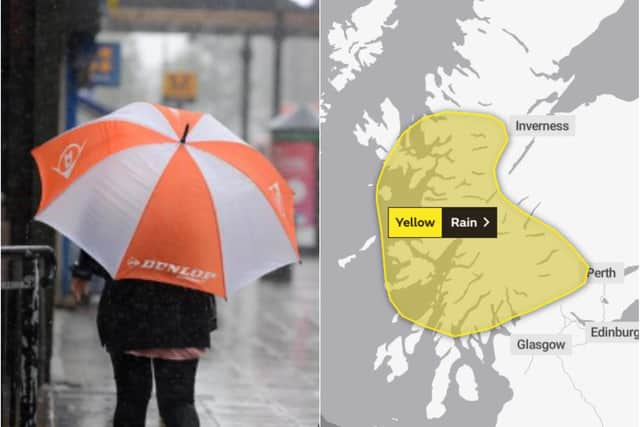 The Met Office has released a yellow weather warning for Tuesday.