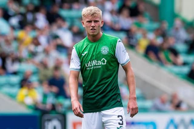 Hibernian left-back Josh Doig has been the subject of transfer speculation since the start of the season. (Photo by Ross Parker / SNS Group)