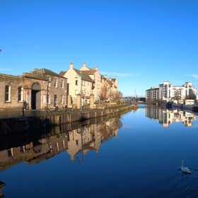 The Port of Leith, where the walking tour starts