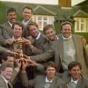 US captain Tom Watson and his players celebrate winning the 1993 Ryder Cup at The Belfry - the last time the Americans won on this side of the Atlantic. Picture: Chris Cole/Getty Images.