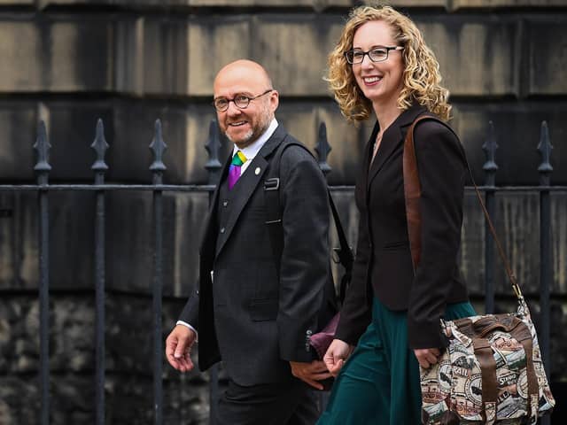 Scottish Greens co-leaders Lorna Slater and Patrick Harvie. Image: Jeff J Mitchell/Getty Images.