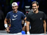 Roger Federer, right, will play with Rafael Nadal, left, in his final professional tennis match at the Laver Cup on Friday.