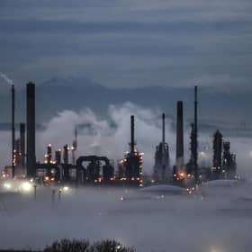 ​The future of the Grangemouth plant is shrouded in uncertainty following owner Petroineos’ announcement of plans to turn the site into a fuels import terminal (Picture: Lisa Ferguson)