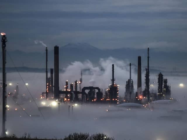 ​The future of the Grangemouth plant is shrouded in uncertainty following owner Petroineos’ announcement of plans to turn the site into a fuels import terminal (Picture: Lisa Ferguson)