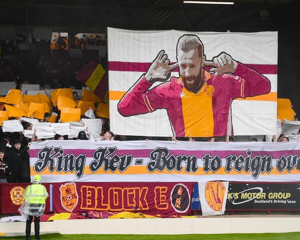 Kevin van Veen is a massive fan favourite of the Motherwell faithful. (Photo by Craig Foy / SNS Group)