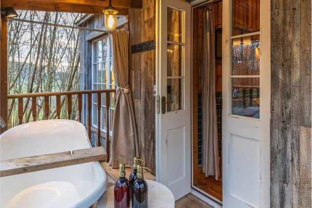 Poppy’s outdoor copper tub was an instant invite to sink in, exhale and slowly unwind.