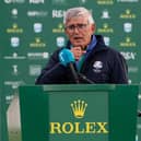 European Tour chairman David Williams during the prize-giving ceremony at the Rolex Challenge Tour Grand Final at T-Golf & Country Club in Mallorca last weekend. Picture: Octavio Passos/Getty Images