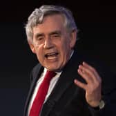 Former Prime Minister Gordon Brown during a 'Making Britain Work For Scotland' rally