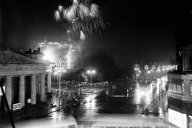 Festival fireworks open the 18th Edinburgh International Festival of Music and Drama in 1964.