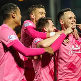 Losing Lawrence Shankland in the January transfer window would not be something worth smiling about, according to former Hearts midfielder Neil MacFarlane. Photo by Roddy Scott / SNS Group