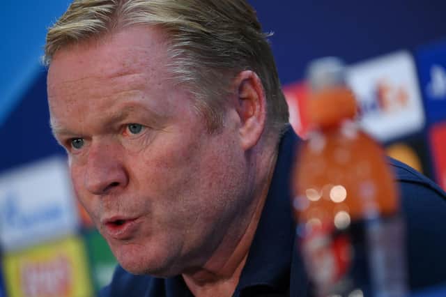 Forrmer Barcelona coach Ronald Koeman has surged up the betting market for the Rangers job. (Photo by LLUIS GENE/AFP via Getty Images)