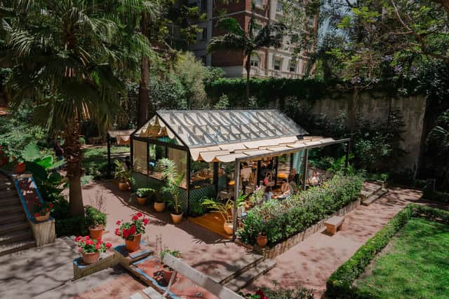 Las Barquin, Buenos Aires. The conservatory-style restaurant occupies the grounds of a former 17th-century aristocratic home, now operating as a museum. Pic: Las Barquin/PA
