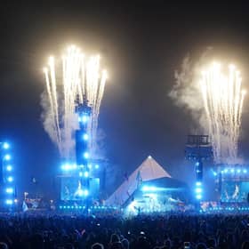 Fireworks after Dua Lipa performed on the Pyramid Stage - with Glastonbury now in the books, what have people been saying on social media on the trip home from Worthy Farm? (Credit: Getty Images)