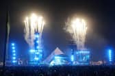 Fireworks after Dua Lipa performed on the Pyramid Stage - with Glastonbury now in the books, what have people been saying on social media on the trip home from Worthy Farm? (Credit: Getty Images)
