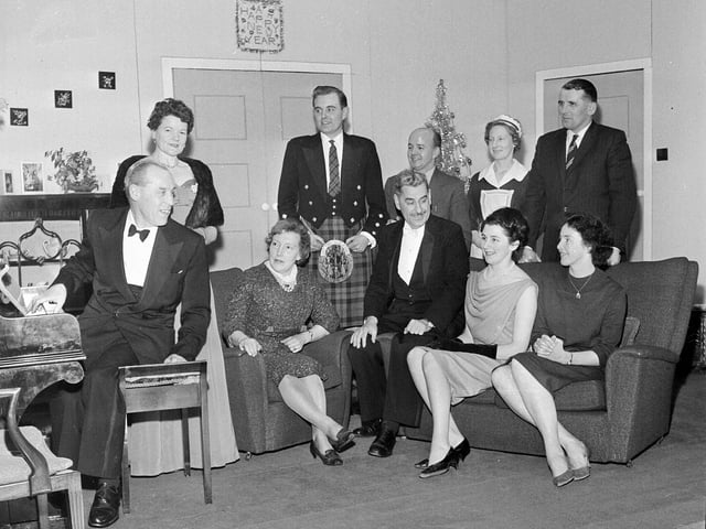 A dress rehearsal of Davidsons Mains Church dramatic society's festive show 'The McFlannels' Hogmanay' in 1964.