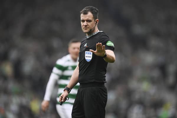 Referee Don Robertson came in at short notice for the injured Willie Collum.