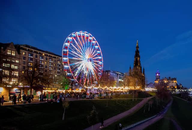 Edinburgh’s Christmas markets closed on Friday afternoon as a result of the high winds caused by Storm Arwen.