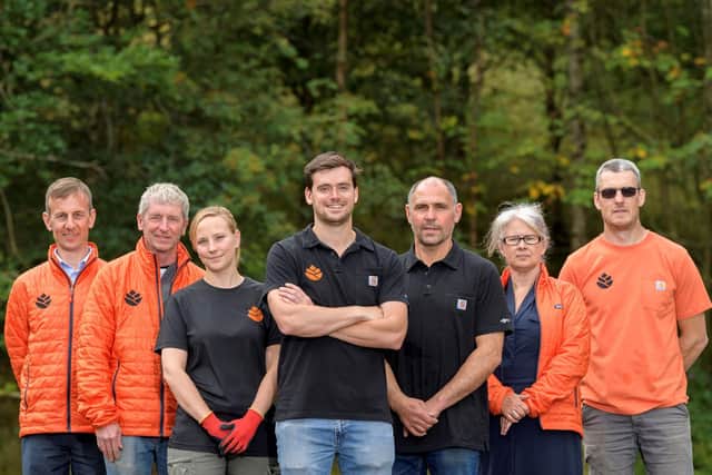 Mr Drysdale and team, which consists of experts in forestry, woodland-creation and horticulture with a combined experience of more than 100 years. Picture: contributed.