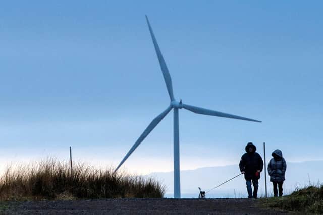 Ever more wind turbines are popping up on the Scottish landscape (Picture: Andy Buchanan/AFP/Getty)