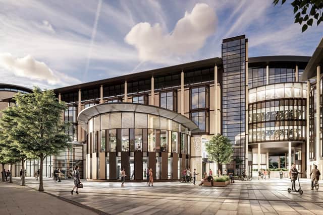 A new image of how the exterior of the revamped Lloyds/Scottish Widows building should appear.