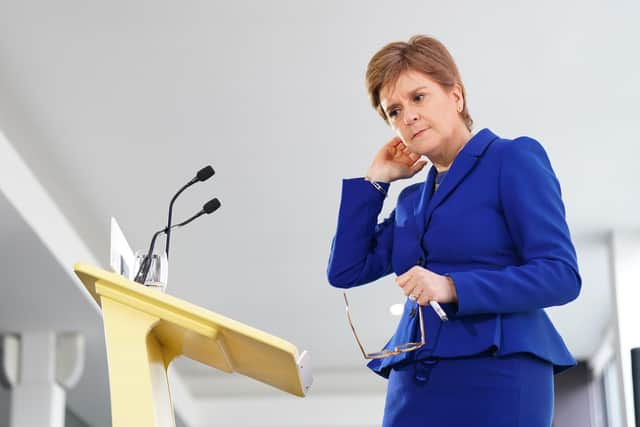 First Minister Nicola Sturgeon. Picture: PA/Jane Barlow