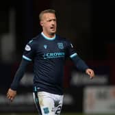 Leigh Griffiths in action for Dundee during a cinch Premiership match between Dundee and Motherwell at the Kilmac Stadium at Dens Park, on November 27, 2021, in Dundee, Scotland. (Photo by Craig Foy / SNS Group)
