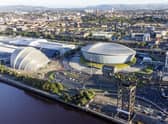 The Armadillo, Exhibition Halls and SSE Hydro, on the Scottish Event Campus alongside the River Clyde in Glasgow, which will host the UN Climate Change Conference of the Parties (Cop26).