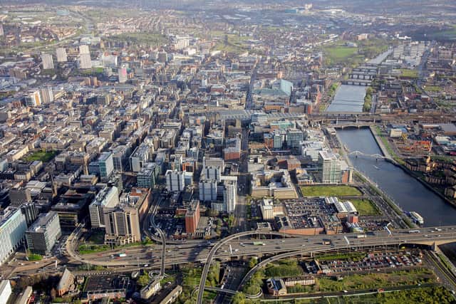 An aerial view of Glasgow city centre, where there has been a flurry of legal sector lettings.
