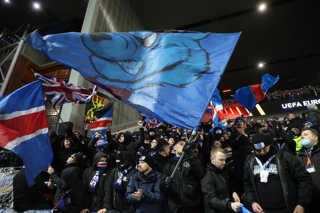 Rangers fan wave their flags during the UEFA Europa League victory over Dortmund (Photo by Alan Harvey / SNS Group)