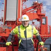 Prime Minister Boris Johnson onboard the Esvagt Alba during a visit to the Moray Offshore Windfarm East, off the Aberdeenshire coast.