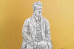 Edward Kane, Advocate in The Hanged Man. Chapter 13: ‘Let me tell you what the hangman told me’ (Illustration: Lesley-Anne Barnes Macfarlane)