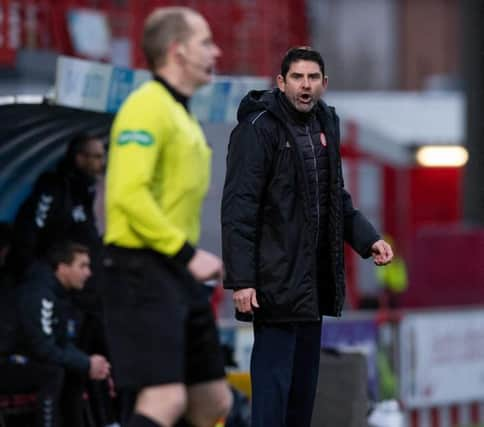 Hamilton manager Stuart Taylor during a Cinch Championship match between Hamilton and Kilmarnock (Photo by Sammy Turner / SNS Group)