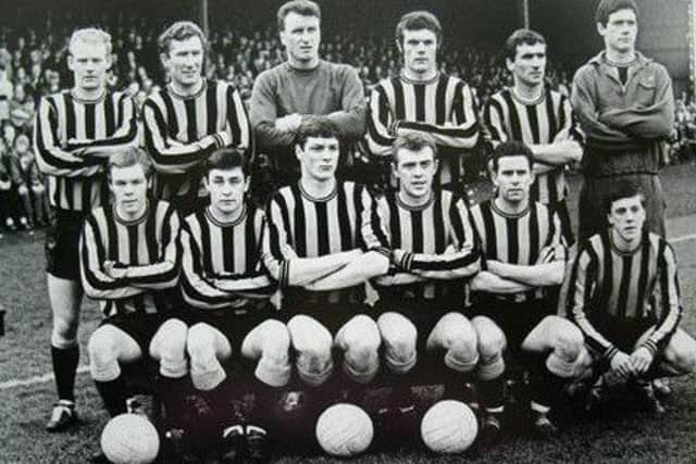 January 28, 1967: Berwick Rangers 1-0 Rangers. Sammy Reid's goal wins this first round tie for Berwick (pictured) in front of a record 13,365 fans at Shielfield Park, as Rangers lose to a second division club for the first time.