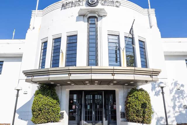 The striking, white-painted building is recognised as one of Edinburgh’s finest examples of Art Deco architecture, characterised by its black-framed windows and strong horizontal and vertical lines.