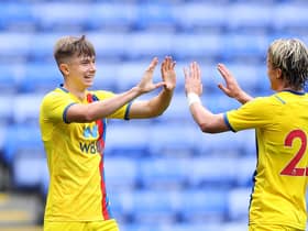 Scott Banks of Crystal Palace celebrates scoring from a free kick in a pre-season friendly against Reading on Saturday. Pic: Getty Images.